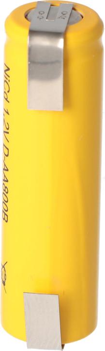 Actual product image AccuCell Akku Flat Top Mignon, AA mit Lötfahnen in U-Form (1 pcs., AA, 800 mAh)