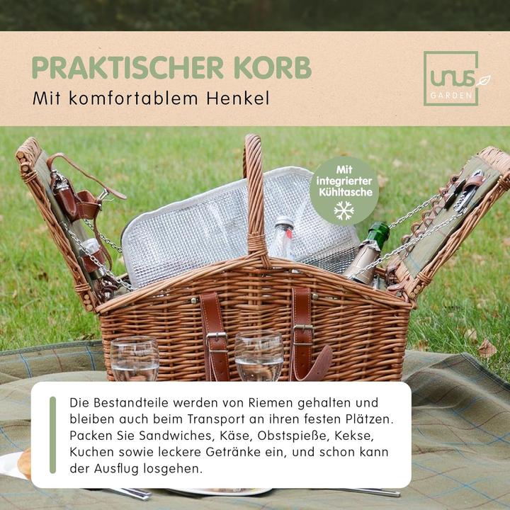 Actual product image Unus Picknick-Set für 2 Personen mit Kühltasche