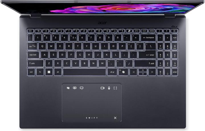 Actual product image Acer Swift Go 16 OLED (16", 512 GB, 16 GB, DE, Intel Core Ultra 5 225H)