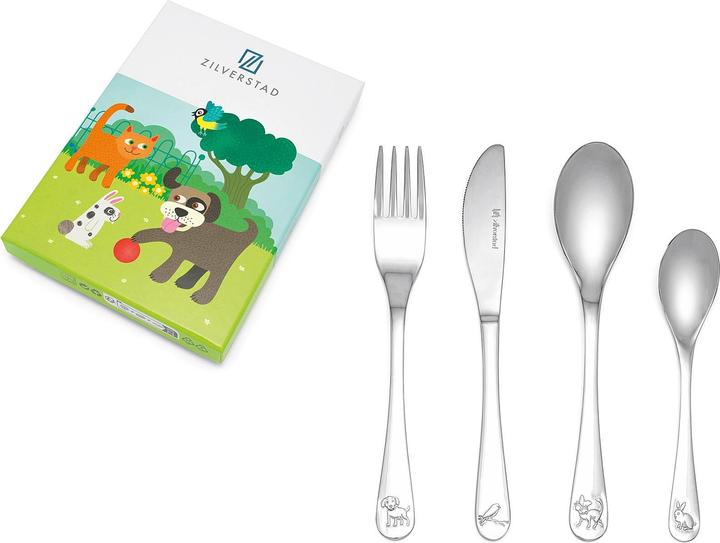 Image du produit Zilverstad Couverts pour enfants Animaux 4pcs.
