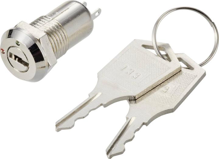 Image du produit Tru Components Mini interrupteur à clé 30 V 1 A