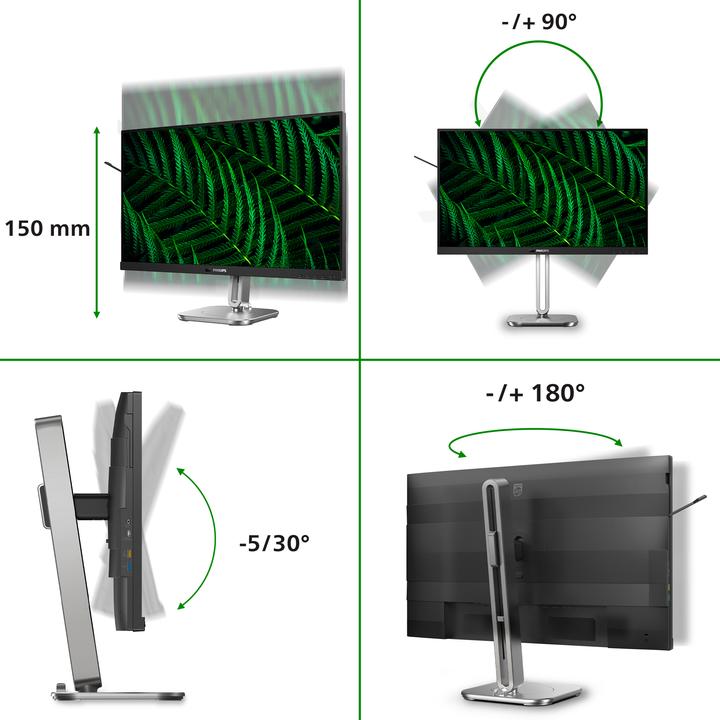 Image du produit Philips 27B2G5601/00 Moniteur 68,58cm 27pouces 2560x1440 100Hz 2xHDMI DP USB dark gray (2560 x 1440 pixels, 27")