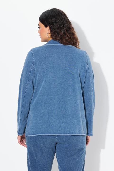 Produktbild Ulla Popken Sweatblazer, Jeansoptik, Reverskragen, Langarm (46, 48)