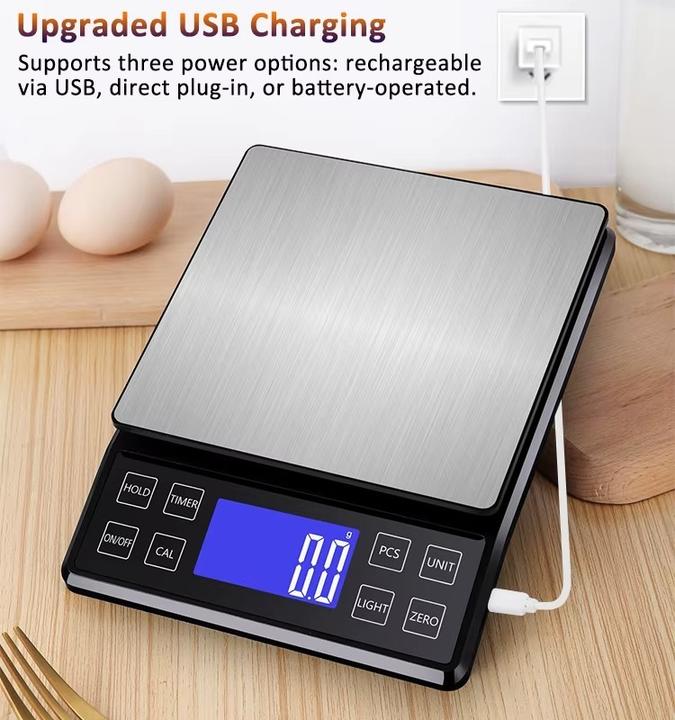 Image du produit Swissdetector Balance Multifonctions numérique rechargeable USB - Acier inoxydable - LCD - 1g/10g