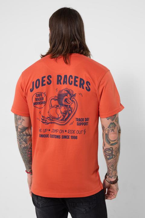 Produktbild Joe Browns Graphic Tee with Engine Back Print – Orange (S)