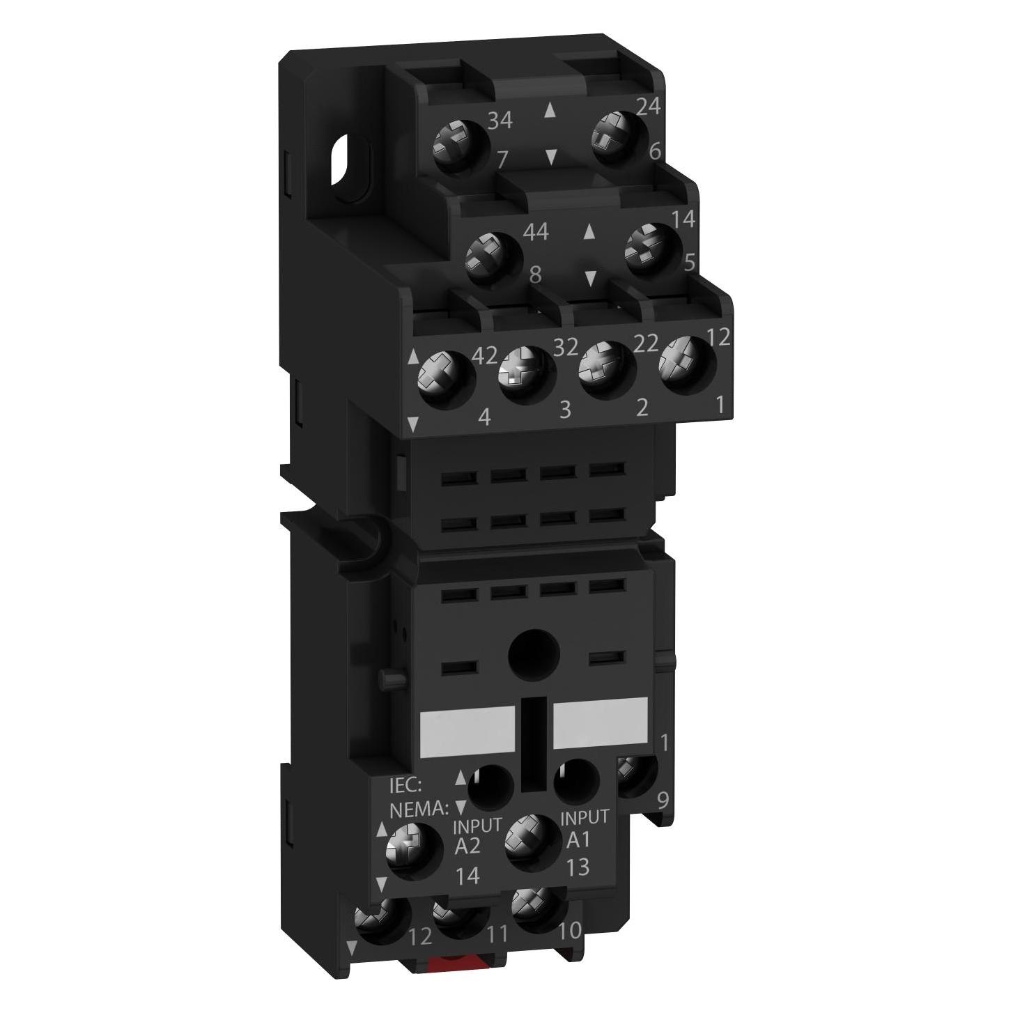 Apc , Accessori Per La Tecnologia Di Controllo, Presa Relè Con Staffa Di Fissaggio Rxze2m114 Versione Con Collegamento Elettrico... (Presa Per Relè)