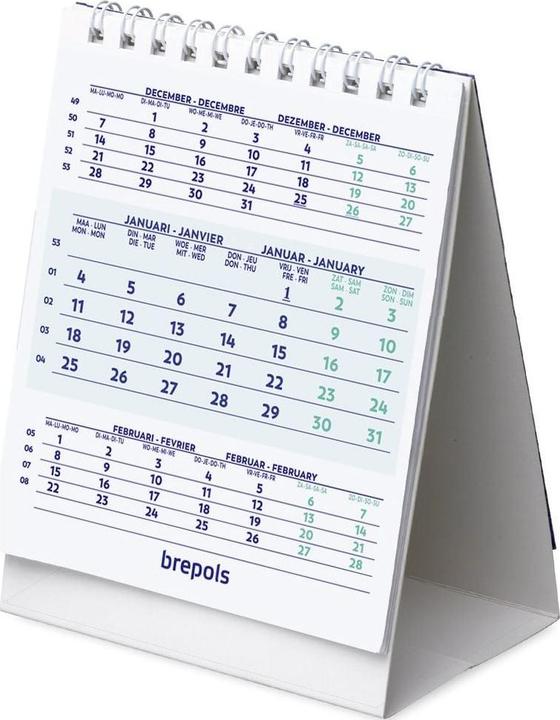 Produktbild Brepols 3-Monatskalender (A6, Kein Einband, Deutsch)