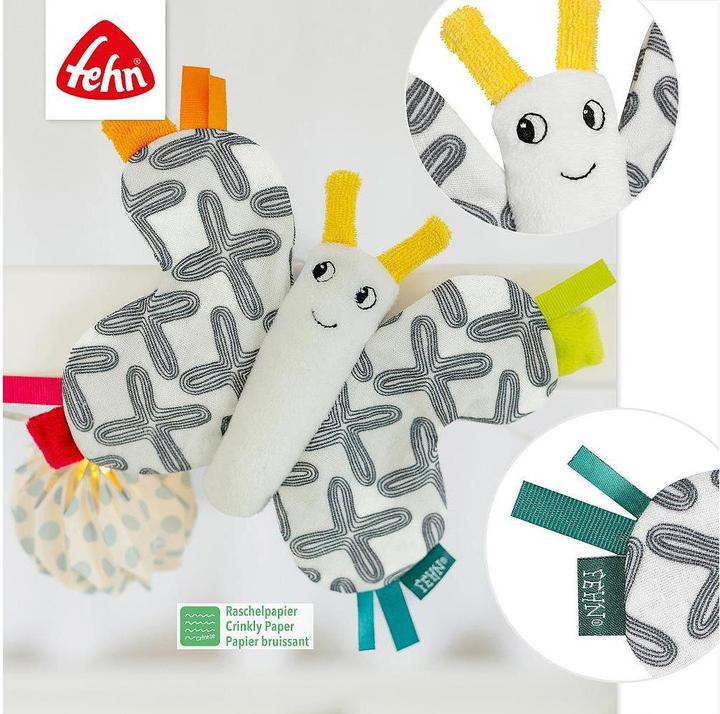Actual product image Fehn Greifling Knister-Schmetterling Mehrfarbig, Material