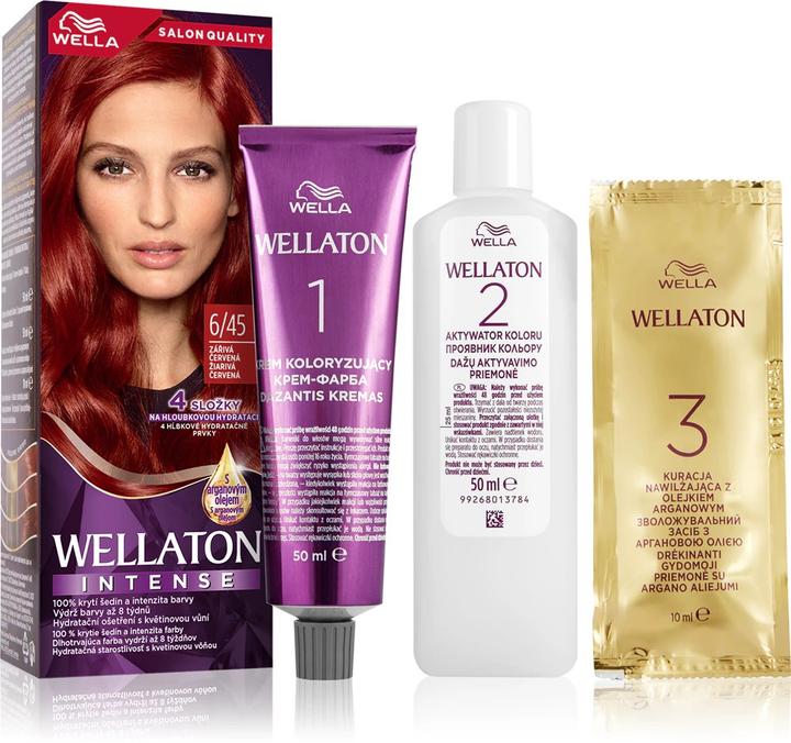 Produktbild Wella Wellaton Intense Permanent Hair Color mit Arganöl 6/45 Red Passion - 1 Stück (0108)