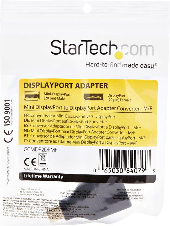 Produktbild StarTech Mini Displayport Adapter (DP, 9.53 cm)