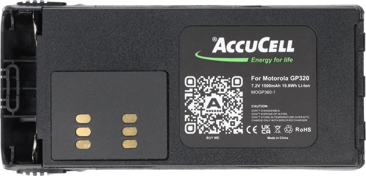 Image du produit AccuCell Batterie compatible avec Motorola GP320, GP340, GP360, HNN9008 1300-1500mAh