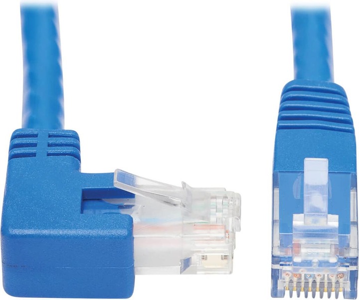 Produktbild Eaton Right-Angle Cat6 Gigabit Molded UTP Ethernet Cable RJ45 Right-Angle M to RJ45m Blue (U/UTP, CAT6, 4.60 m)