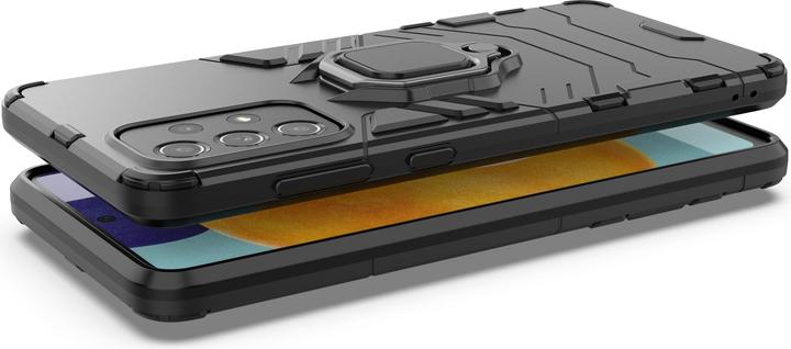 Produktbild Hurtel Ring Armor tough hybrid case cover + magnetic holder for Samsung Galaxy A73 black (Samsung Galaxy A73 5G)