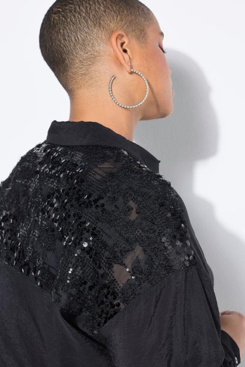 Immagine prodotto Studio Untold Blusa dal taglio oversize con frange e paillettes sulle spalle (46, 48)
