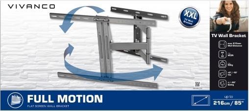 Produktbild Vivanco TV Wandhalter, Full Motion, VESA 600, 50kg (Wand, 50 kg)