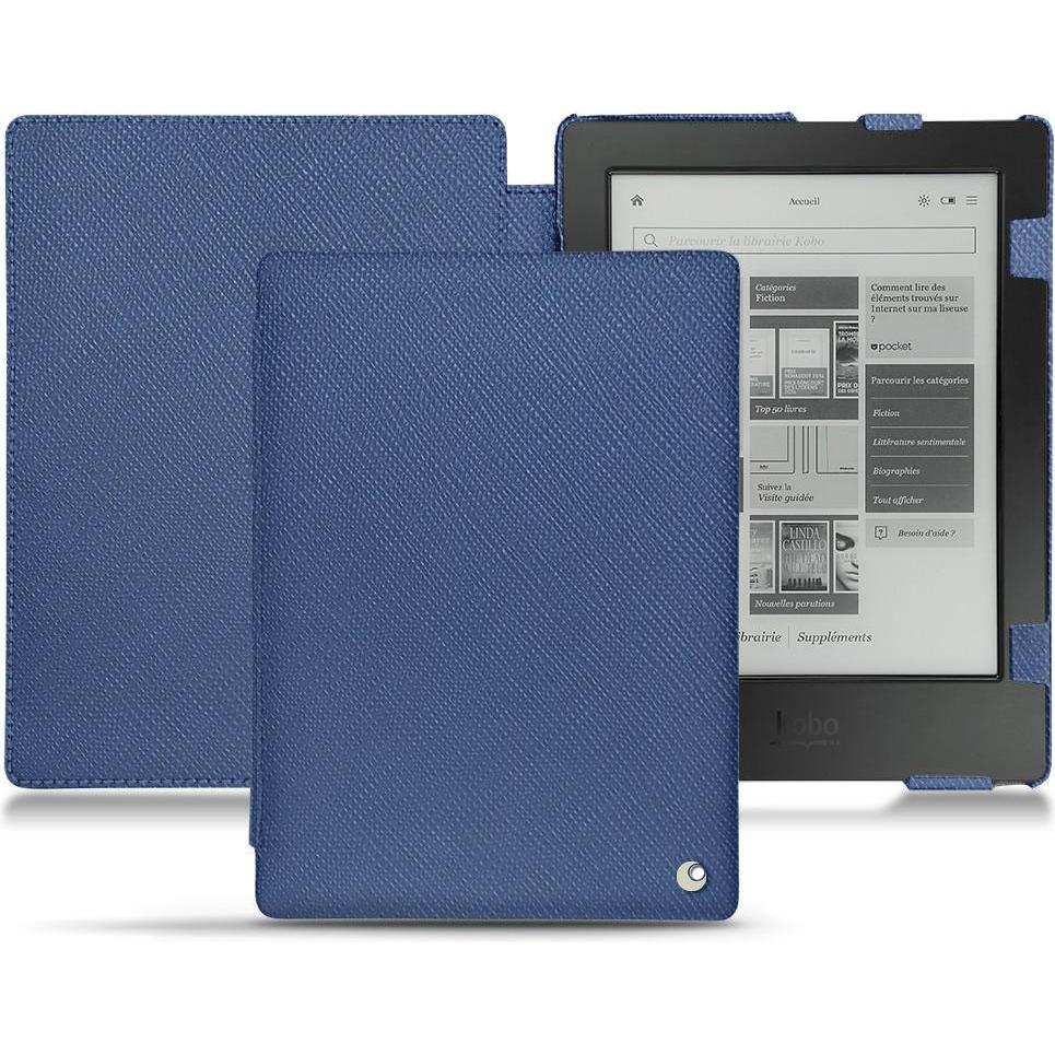 Noreve Lederschutzhülle horizontal (Aura H2O), Tablet Hülle, Blau