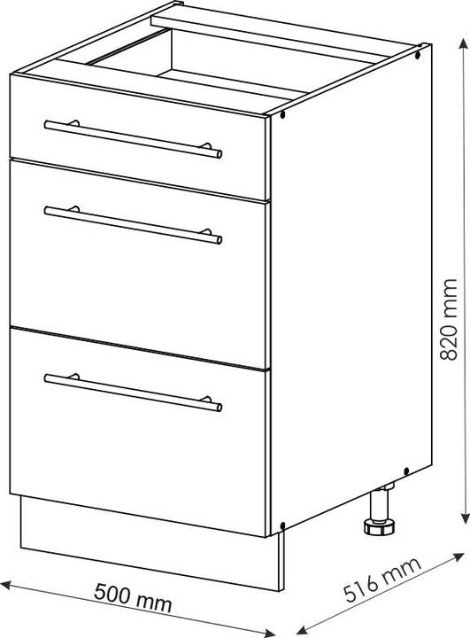 Produktbild Vicco Küchenschränke  Fame-Line (50 x 51.5 x 81.5 cm)
