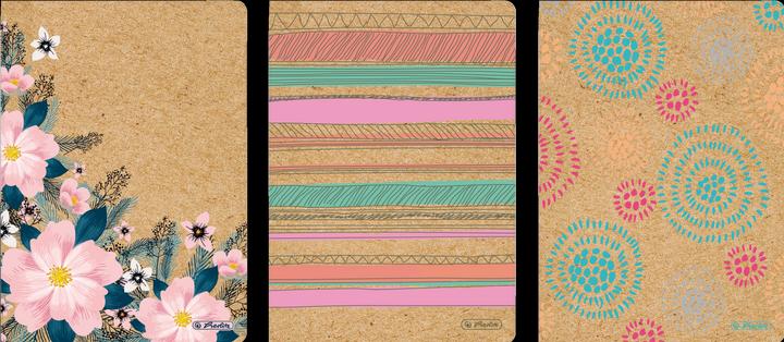 Immagine prodotto Herlitz Quaderno Quaderno A5 80 fogli a scacchiera con copertina in carta kraft, alla prova (Quadretti)