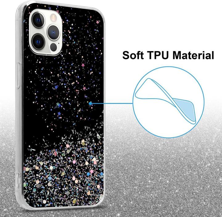 Actual product image Cadorabo TPU cover sparkling glitter (Apple iPhone 12 Pro Max)