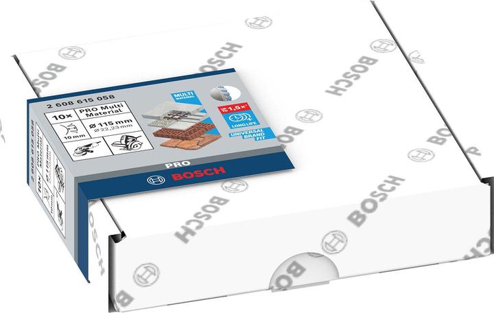 Productafbeelding Bosch Professional Zubehör Ø 115mm Diamantdoorslijpschijf standaard voor universeel10 pak