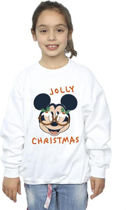 Produktbild Disney Mickey Mouse Jolly Christmas Glasses Sweatshirt Mädchen (152, 158)
