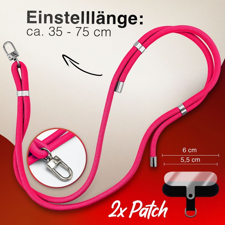 Produktbild Nalia HoldMe Lanyard Handykette – Universal Trageband für Smartphones - Verstellbar, Soft & Elastisch