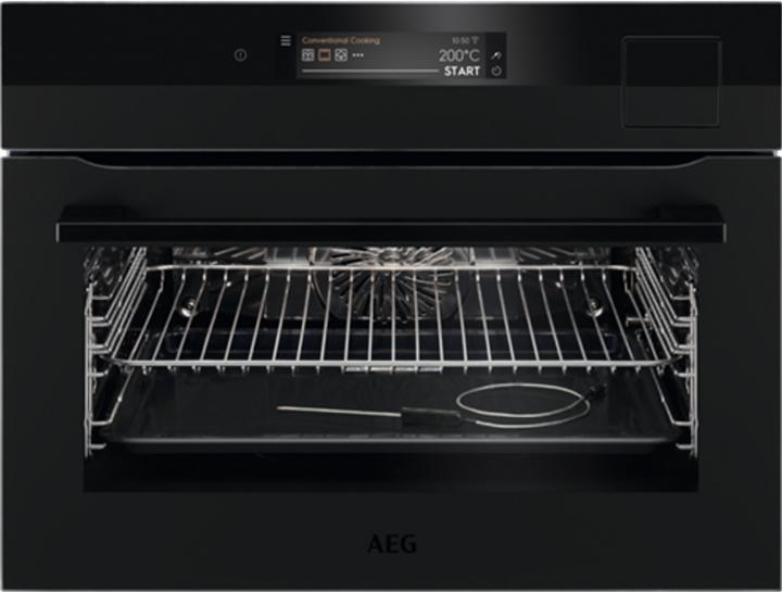 Actual product image AEG 9000 SteamPro® / built-in compact oven / WLAN-enabled / steam cleaning / Matt Black KSK898230T