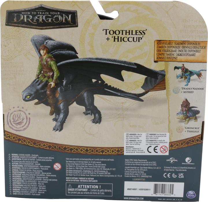 Actual product image Spin Master Dragons - Movie Viking & Dragon - Toothless & Hiccup