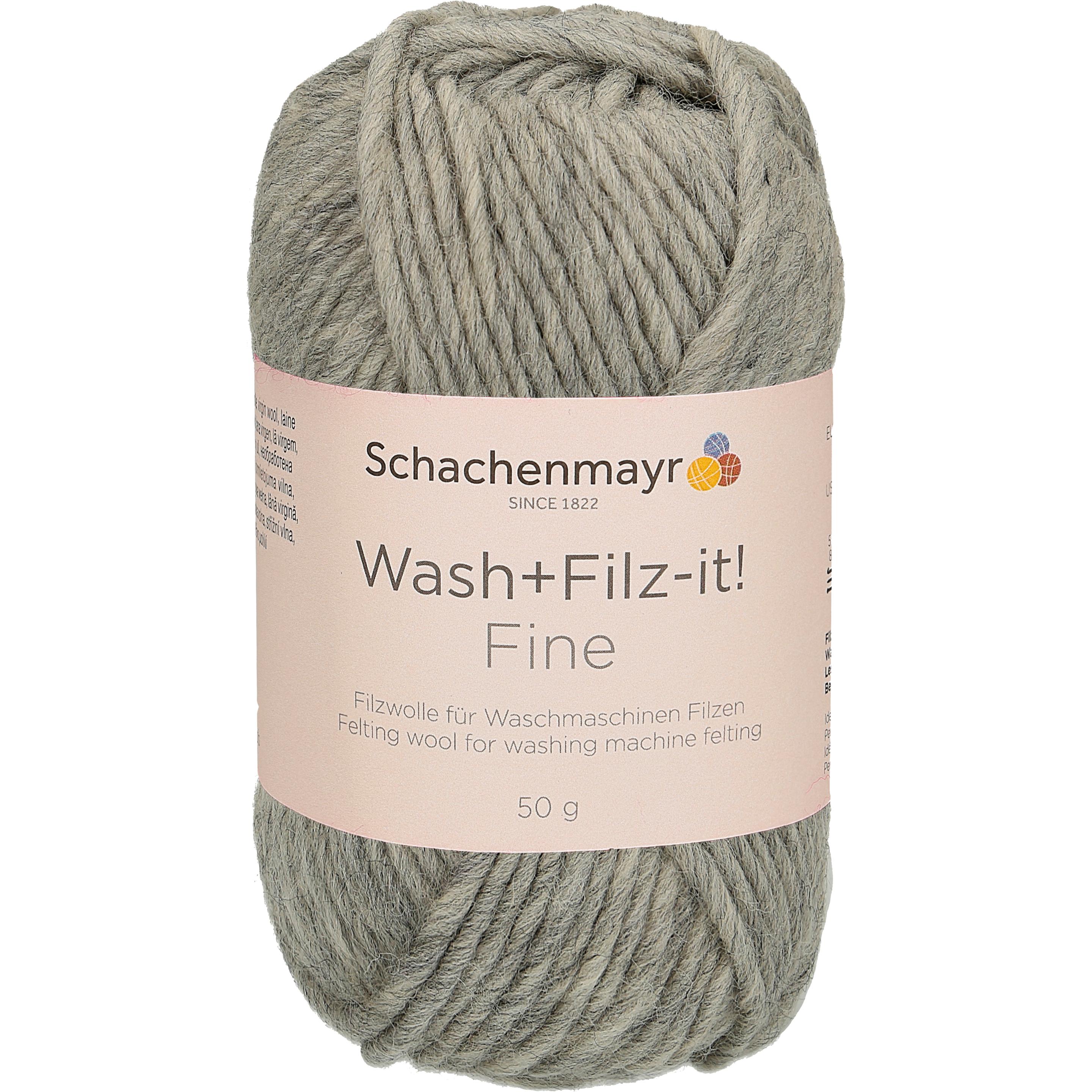 Schachenmayr Wash + Filz-it! Fine, 50 g, ca. 100 m, Garn + Wolle, Silber