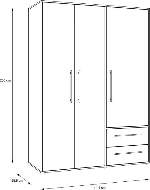 Produktbild Forte Valga (144.5 x 59 x 200.5 cm)