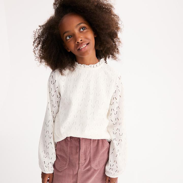 Actual product image La Redoute Collections Shirt mit Lochmuster (86)