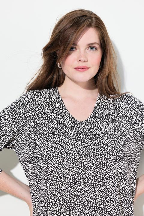 Immagine prodotto Ulla Popken Shirt, Blüten, A-Linie, V-Ausschnitt, 3/4-Arm (46, 48)