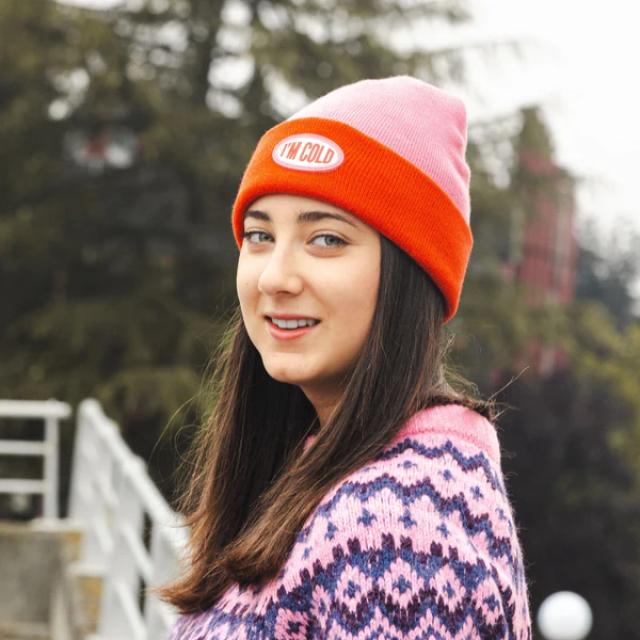 Image du produit Fisura Mütze "I'm cold" rosa/rot (Taille unique)
