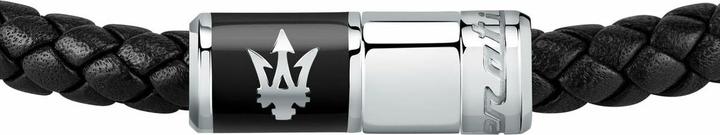 Produktbild Maserati Leather Armband (21.70 cm, Edelstahl, Leder)