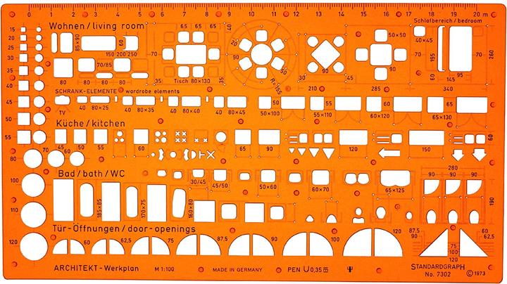 Image du produit Gabarit de plan de travail d'architecte (225 mm)