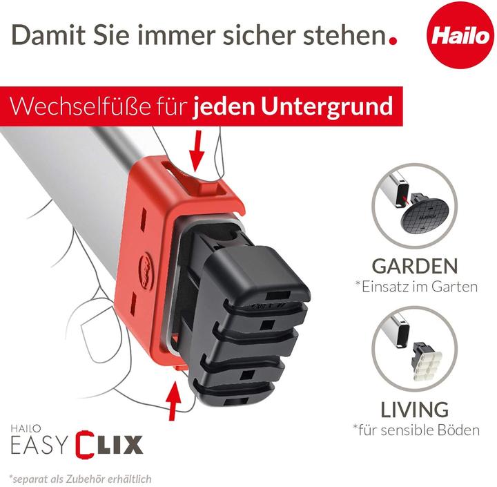 Actual product image Hailo L80 ComfortLine, aluminium safety stepladder, 3 steps (Stepladder, 150 cm)