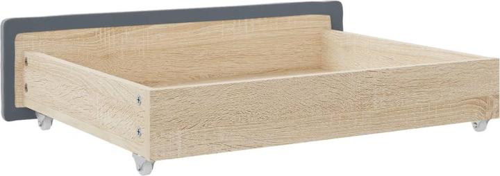 Produktbild VidaXL Bettschublade Bettkasten Schublade 2 Stk. Dunkelgrau HolzwerkSamt Samt (67 x 50 x 16 cm)