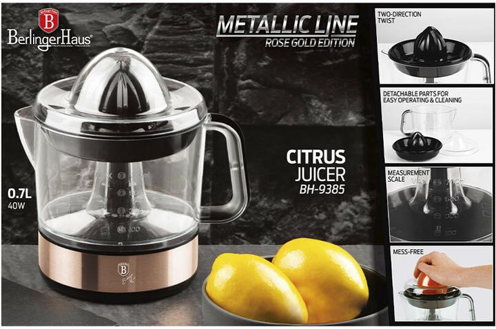 Actual product image BerlingerHaus BH9385 Electric citrus juicer Metallic Line Rose Gold Edition ros