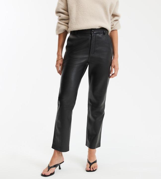 Actual product image La Redoute Collections Gerade geschnittene Hose aus Schafsleder (36)