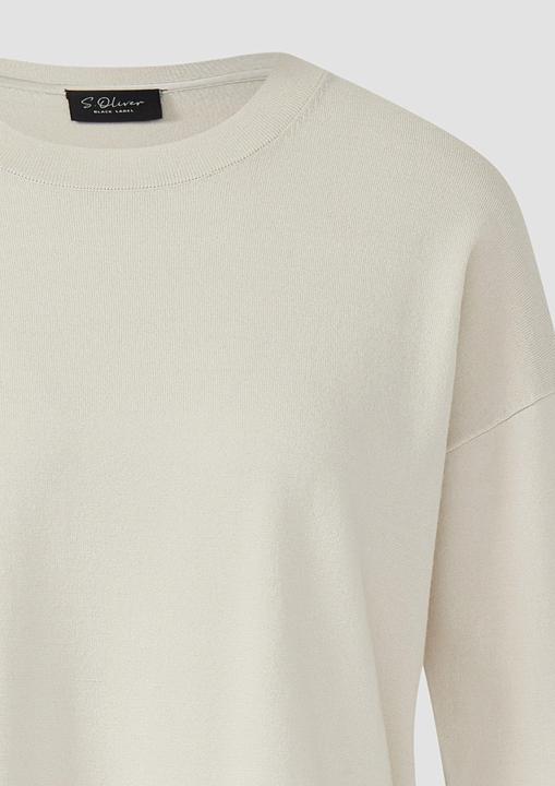 Produktbild s.Oliver Strickpullover Viskosemix-Strickpullover mit Rundhals und Tunnelzug (44)