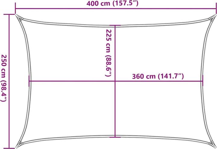 Image du produit VidaXL Sonnensegel (250 x 400 cm)