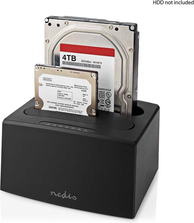 Nedis Hard Drive Docking Station | USB 3.2 Gen1 | USB Type-A | 2 Hard Drives | 2.5 / 3.5 " | USB 3.2