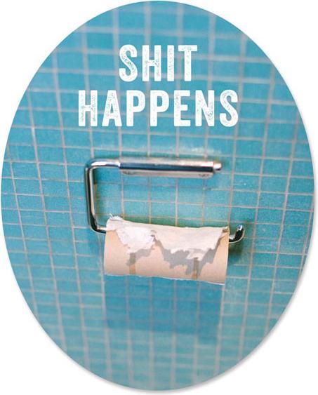 Produktbild Familie von Quast Klodeckelaufkleber - Toilet Sticker Shit Happens