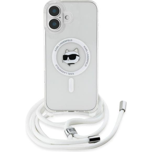 Thumbnail - Karl Lagerfeld KLHMP16SHCCHNT iPhone 16 6.1" hardcase transparent IML Choupette Head & Cord Magsaf (Apple iPhone 16), Sm...
