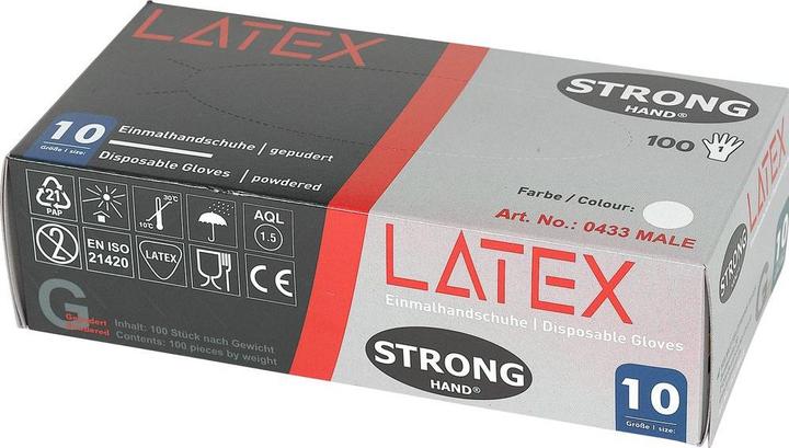 Actual product image Stronghand Disposable gloves Male size XL (10) light beige latex EN 420 PPE category I (10)