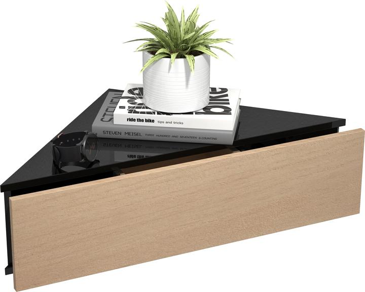 Produktbild VCM Holz Wandschublade Nachtschrank Wandboard Eckregal Schublade Konsole Nachttisch Usal S (60 x 43 x 15 cm)