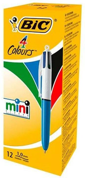 Produktbild Bic 895958 Kugelschreiber Schwarz, Blau, Grün, Rot Einziehbarer Clip Kugelschreiber 12 Stk. (Grün, Blau, Schwarz, Rot, 12 x)