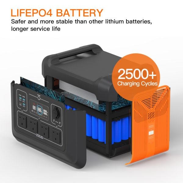 Image du produit Rätikon Batterien Station d'alimentation portable LiFePO4 2400W (2232 Wh)