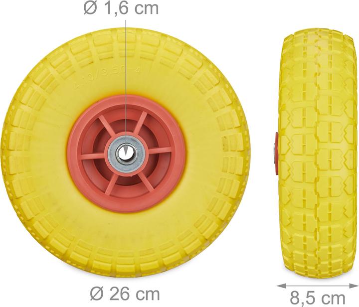 Actual product image Relaxdays Hand truck wheel 4.1/3. (150 kg)