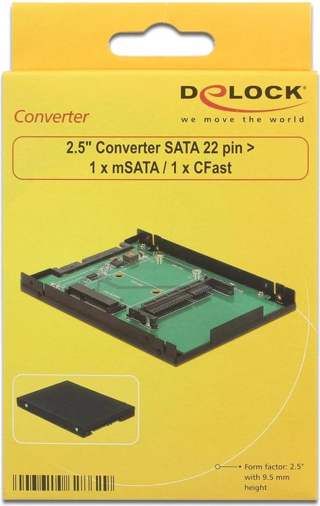 Image du produit Delock MSATA ou CFast vers SATA 2,5